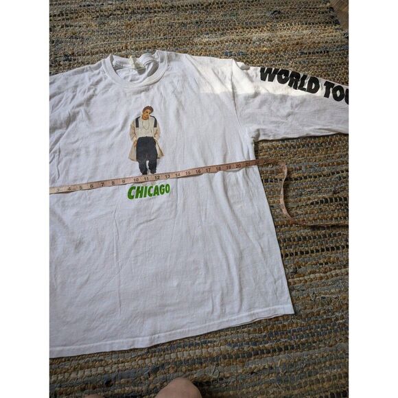 John Mayer World Tour 2019 Chicago White Graphic Long Sleeve Tee Size XL T-Shirt - Picture 5 of 8